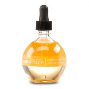 ACEITE REVITALIZANTE PARA CUTÍCULAS DE LECHE & MIEL EN FRASCO DE (73 ML).