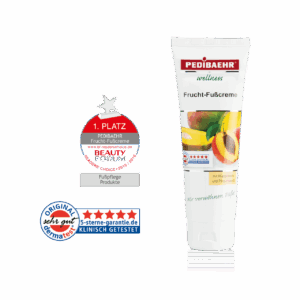 Crema afrutada para los pies con aceite de mango y aceite de melocotón (FRUCHT-FUSSCREME) 125ML