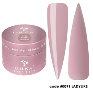 Cover base rubber con color DNKA - 0091 Ladylike - 30ML