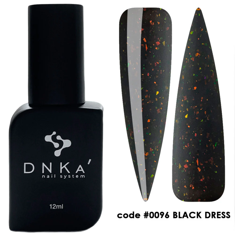 Cover base rubber con color DNKA - 0096 Black Dress - 12 ml