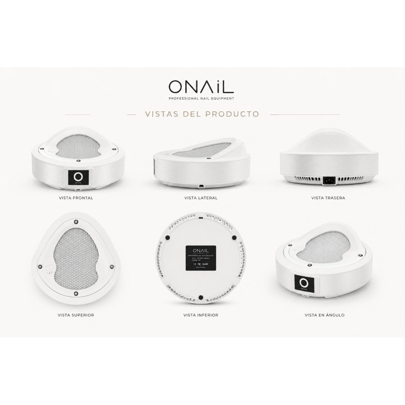 Aspirador profesional ONAIL CON PANTALLA, aspirador de sobremesa para manicura.